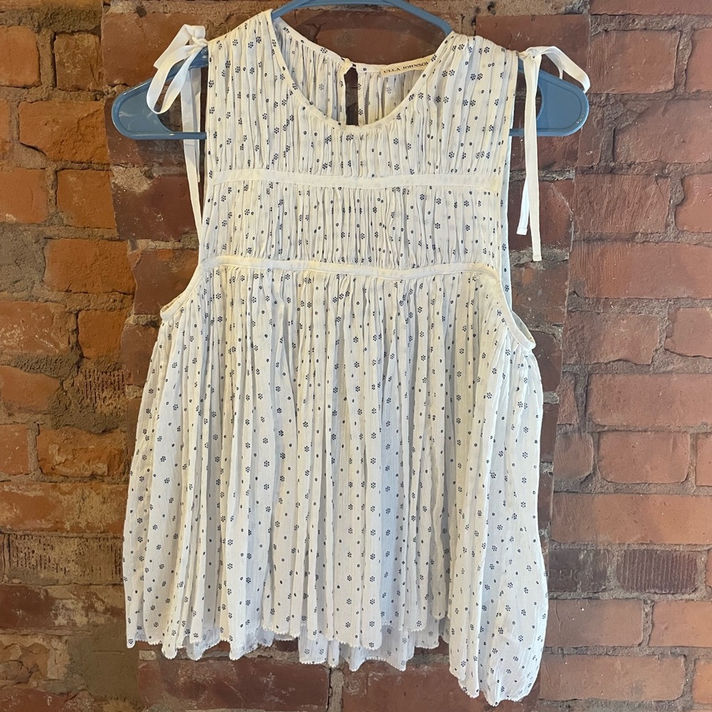 Ulla Johnson June Floral Tie Tank Top